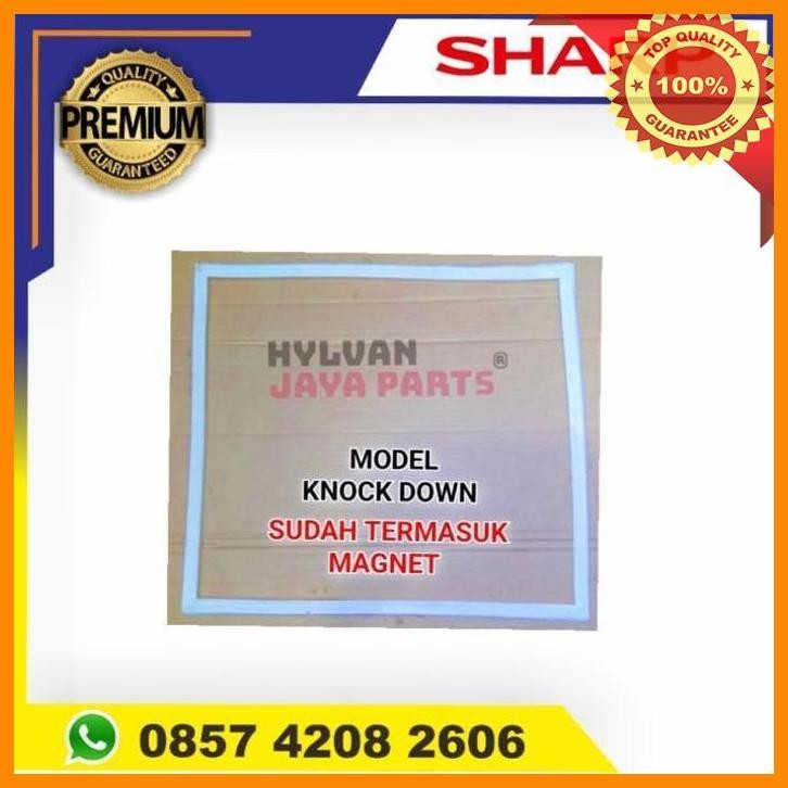 [hyl] gasket karet pintu atas kulkas sharp knockdown 52 x 49cm