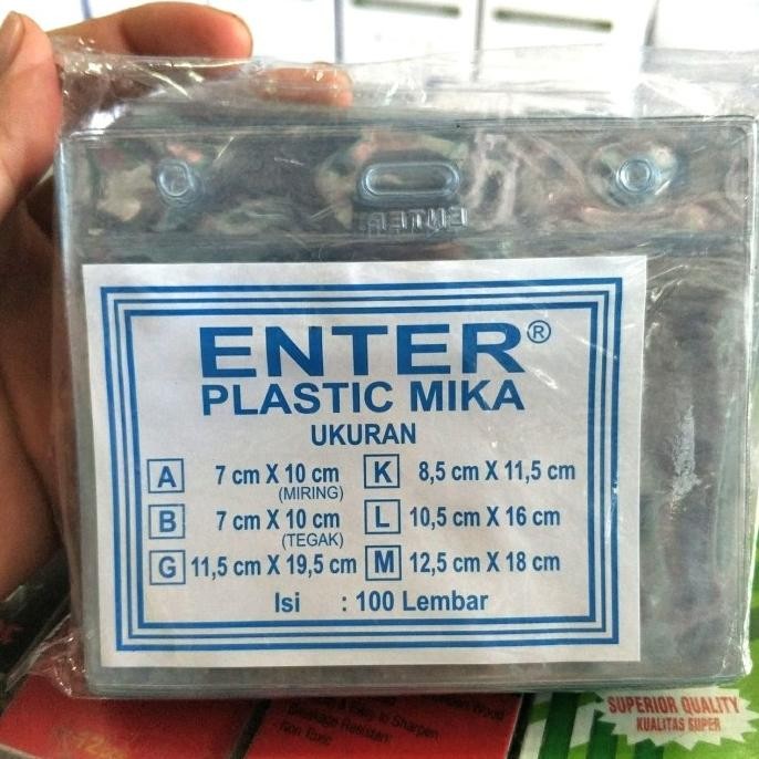 

Plastik Mika Name Tag Horizontal / Tidur uk 8.5 cm x 11.5 cm (100 pcs) murah
