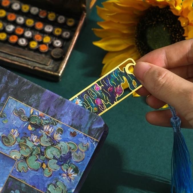 

bookmark painting metal floral chinese style retro pembatas buku sunflowers murah