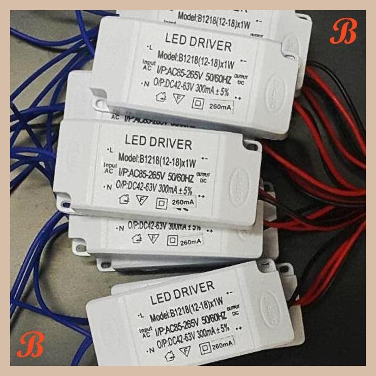 [MRA] LED Driver 12-18*1 Watt Casing Plastik