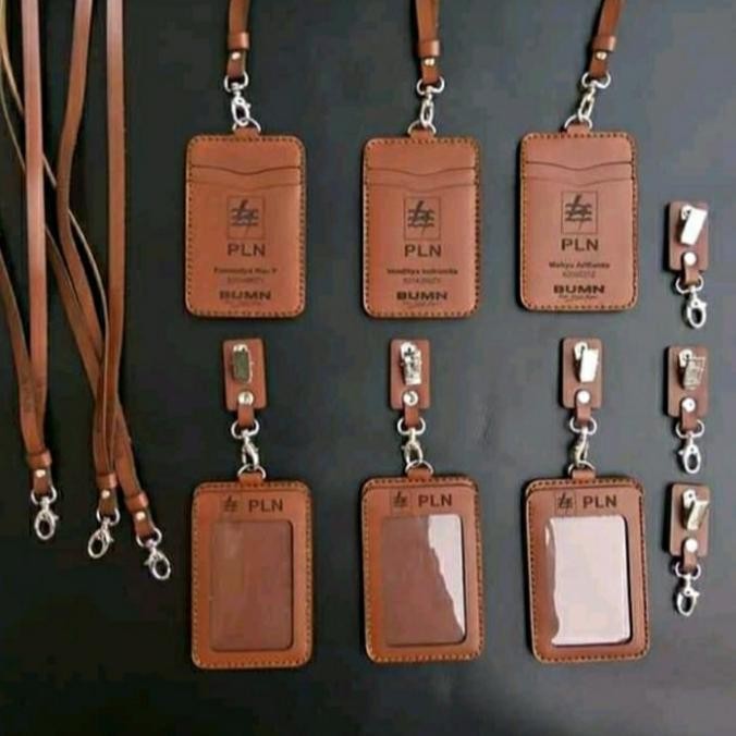 

id card holder kulit nametag murah