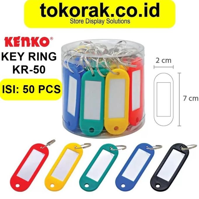 

KEY RING KENKO GANTUNGAN KUNCI LABEL NAMA KR 50 PCS NAME TAG KR50 murah
