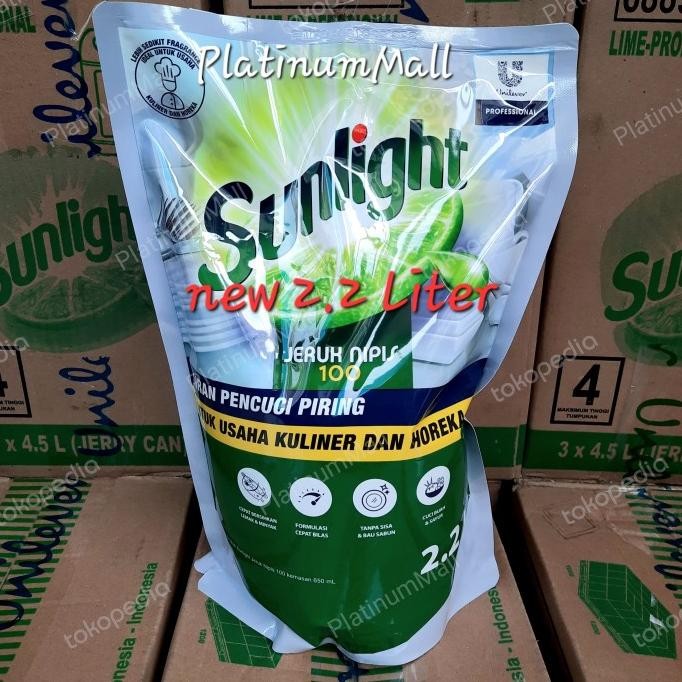 TERBARU SUNLIGHT SABUN CUCI PIRING PROFESSIONAL JERUK NIPIS 1.8L REFILL 1800ML