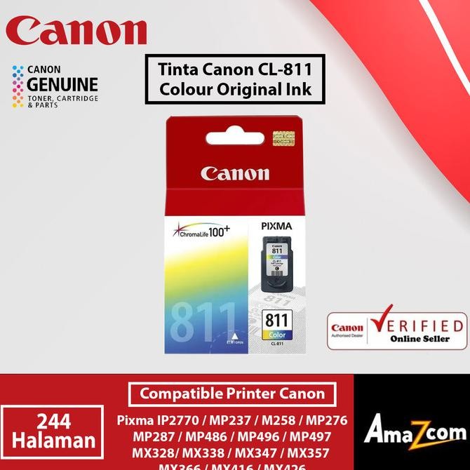 Tinta Canon 811 CL811 Colour / Warna Original Datascript Cartridge Tinta Printer Canon IP2770 Origin