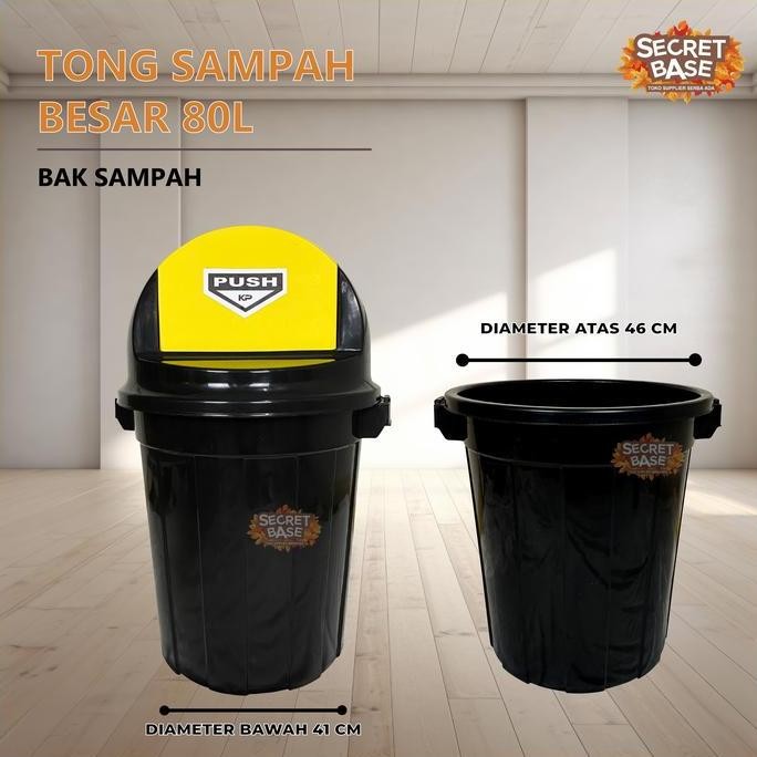 Terlaris [Cod] Tempat Sampah Besar 80L - Bak Sampah Besar Outdoor/ Kotak Sampah / Bak Sampah