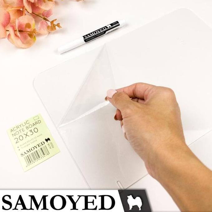 

Papan Tulis Akrilik / Acrylic Note / Planner / Schedule / To Do / Display / Decoration Board 20 x 30 cm Samoyed ACNB-P2030 murah
