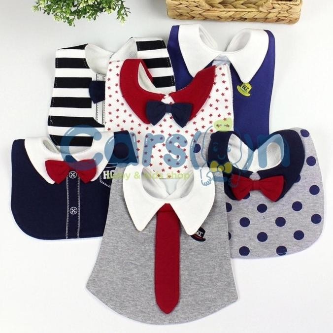 Baru Slaber Bib Bayi Tuxedo / Slaber Bayi Tuxedo / Celemek Bayi Tuxedo