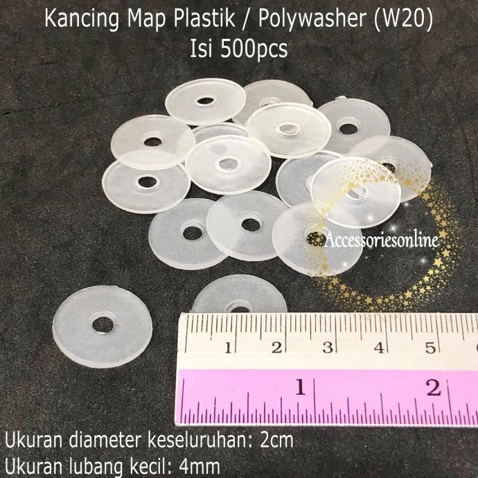 

w20 kancing map polywasher - 500 pcs murah