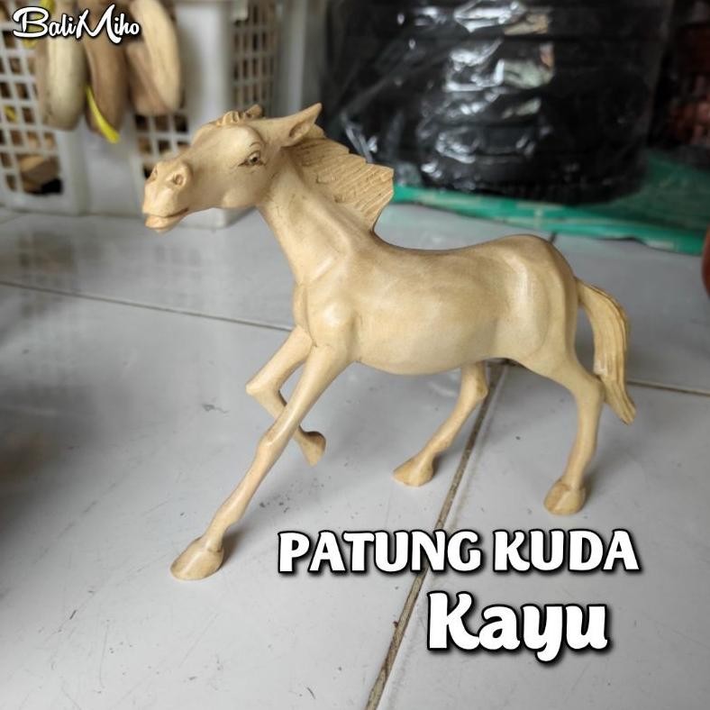 Living Patung Kuda/Patung Kuda Kayu/Miniatur Kuda/Kuda Mini/Dekorasi Patung Kuda/Miniature Horse - B