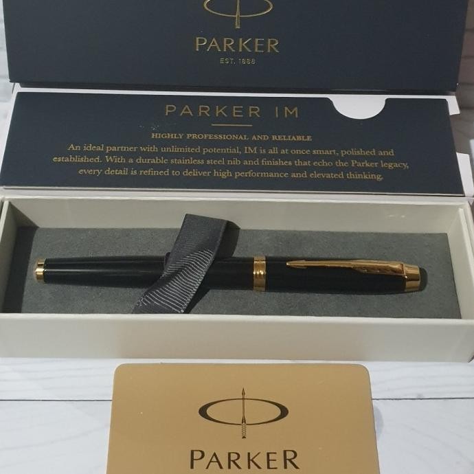 

NEW Pulpen Parker Original IM New LQ Black GT Roller Ball Free Grafir Nama Stationery