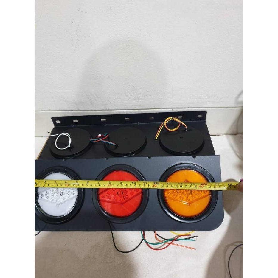 Stoplamp bulat Hino Hitam 283 lampu belakang truk lampu rem truk Import Premium