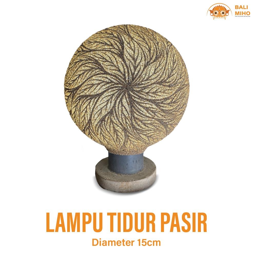 Living Lampu Tidur Pasir Putih 15 Cm - Lampu Tidur Motif Bunga - Lampu Nakas - Lampu Meja - Lampu Ti