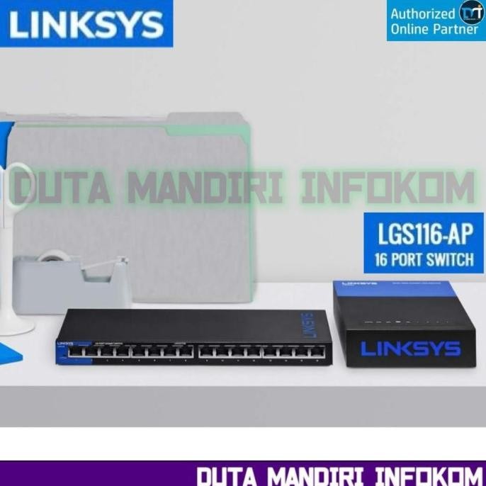 Murah SWITCH LINKSYS LGS 116 HUB 16PORT LGS-116 GIGABIT LINKSYS 16P LGS116 Non COD