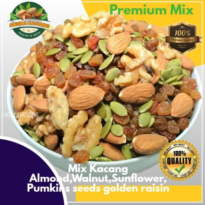 

Murah Premium Mix Nuts / Trail Mix/Kacang Mix 1Kg