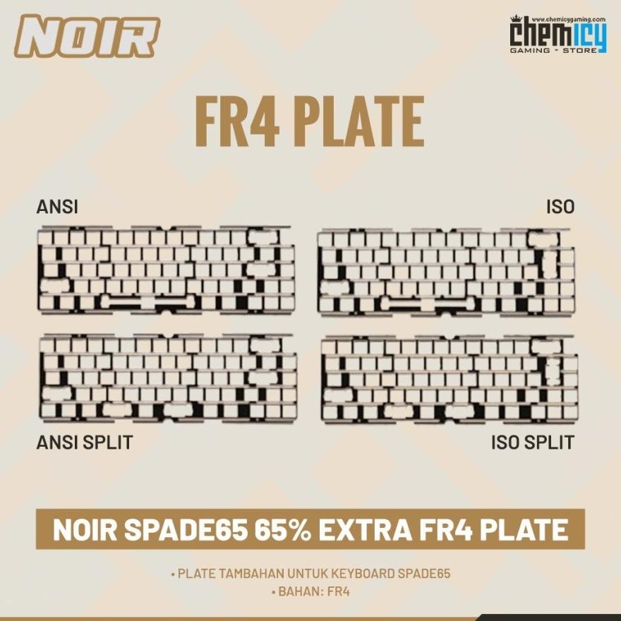 Noir Spade65 65% Extra Fr4 Plate