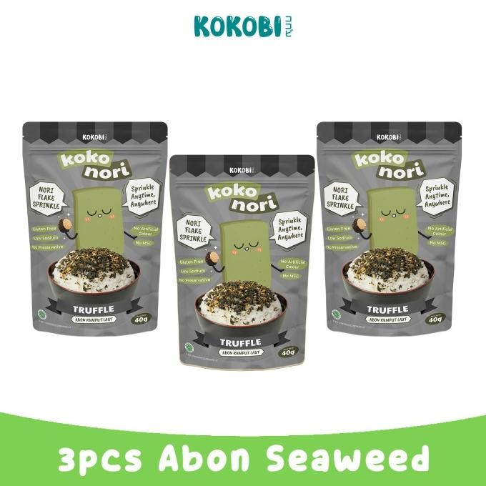 

Murah 3Pcs Koko Nori Abon Rumput Laut Tabur - Truffle Seaweed Flake Kokobi