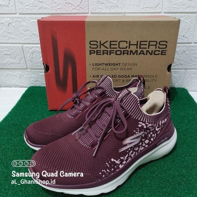 Sepatu slip on wanita skechers go run motion 128433 original