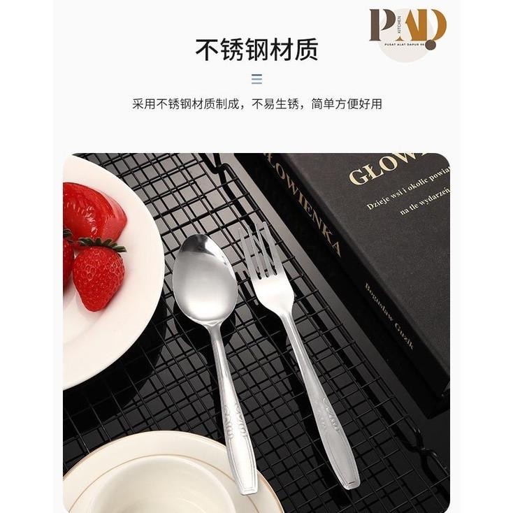 Bisa Cod K1-Sendok Garpu Makan 1 Lusin (Isi 12 Pcs)Stainless Steel Gagang Panjang Gsf 888/Sendok Gar