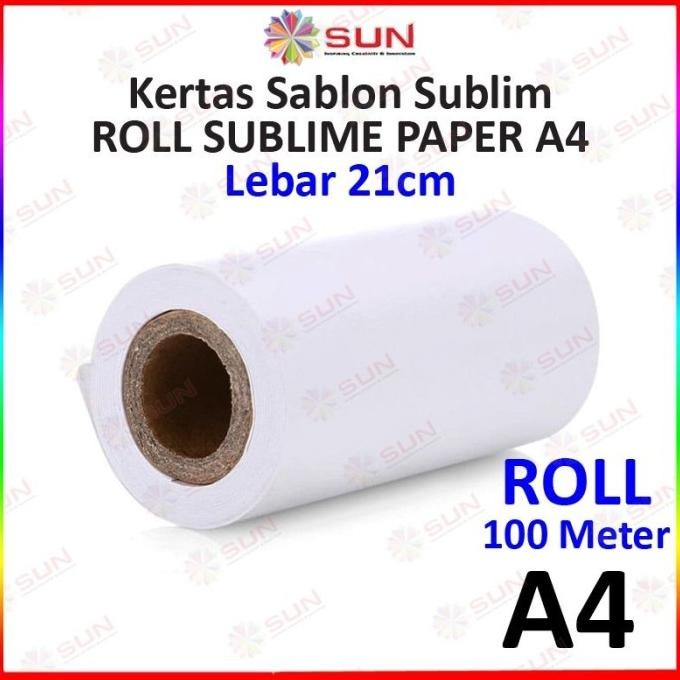 

Kertas Roll Sublime Paper A4 ( 21 Cm ) 110 Gsm - Sun Sublime Max Terlaris