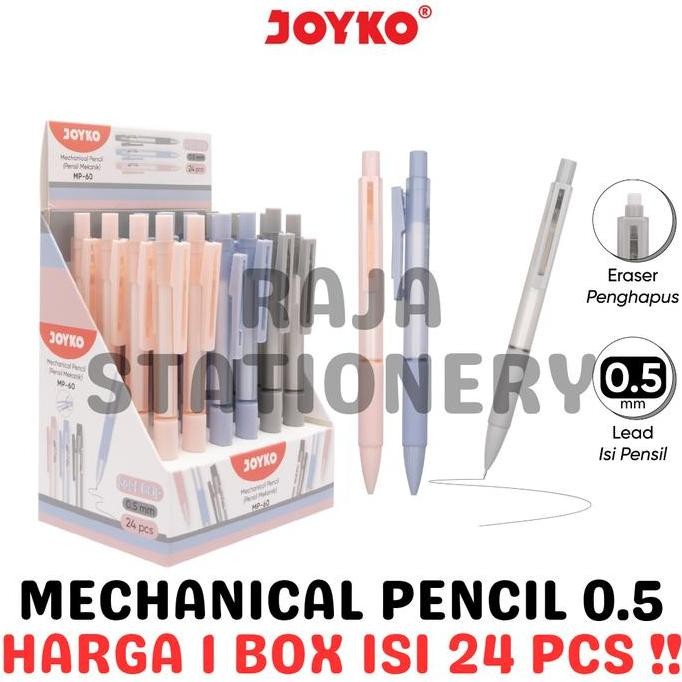 

Terbaru JOYKO MECHANICAL PENCIL 0.5MM CLICKER PENSIL MEKANIK 0.5 JOYKO CETEK MP-60 BOX [24PCS]