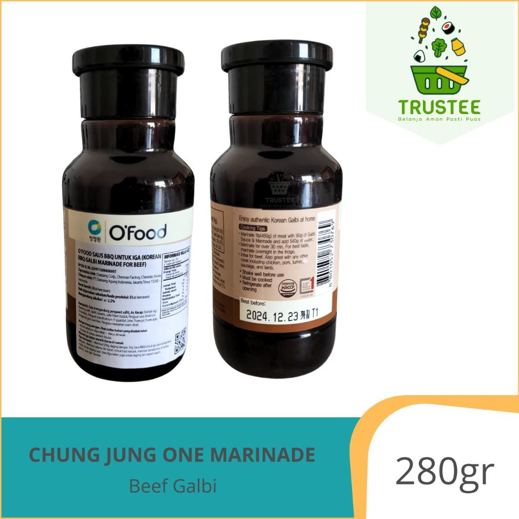 

Jg-56 Chung Jung One Beef Galbi Marinade Sauce / Saus Bbq Ribs Korea 280Gr