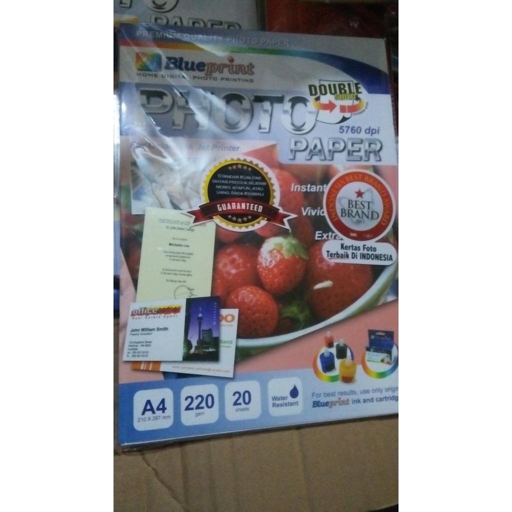 

Kertas Photo Double Glossy Blueprint 220Gr Best Seller