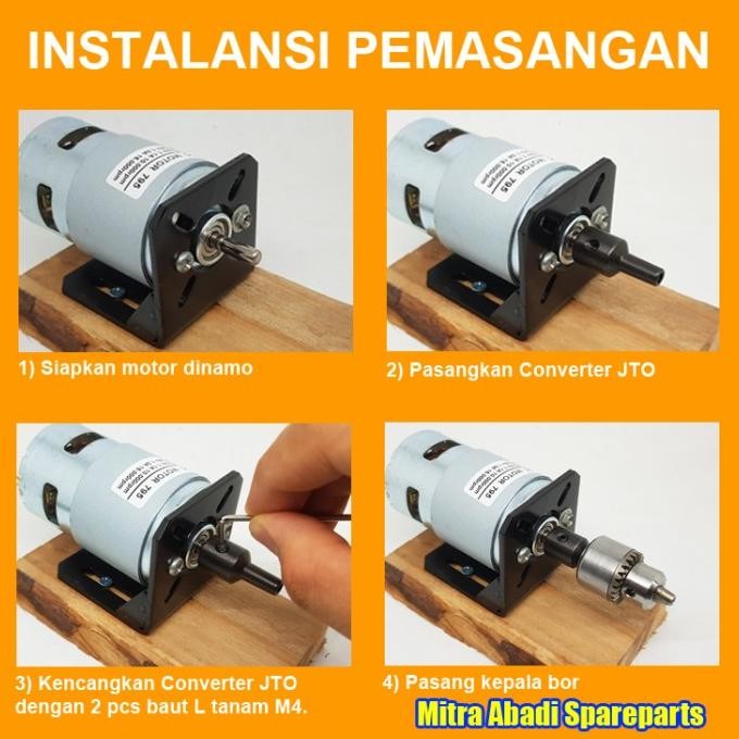 KEPALA BOR KECIL Lubang JTO 0.3-4mm Mini Drill Chuck JTO Fit