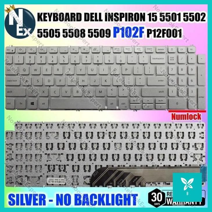 | AHN | KEYBOARD INSPIRON 15 5501 5502 5505 5508 5509 P102F P12F001 SILVER