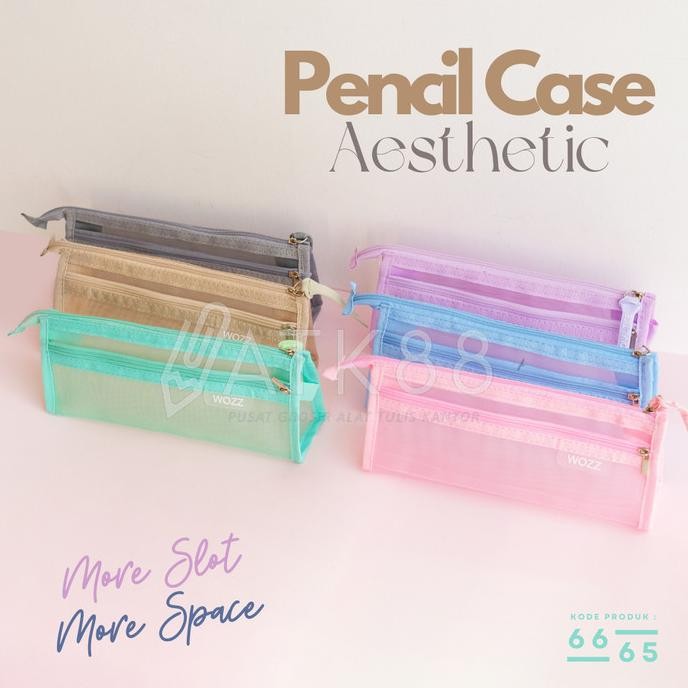 

Terbaru Tempat Pensil Transparan Aesthetic 6665 / Pencil Case Resleting Pouch