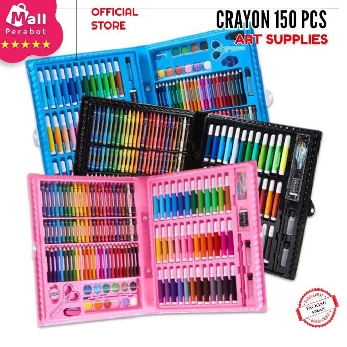 

Terbaru Crayon Anak Set Isi 150 208 Pcs Pensil Warna Alat Lukis Set Krayon