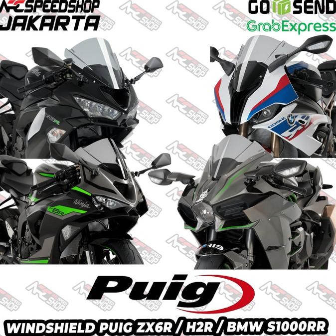 New PUIG Z RACING Windscreen Wind Screen Windshield Wind Sheild PUIG Visor Kawasaki ZX6R ZX 6 R RR H