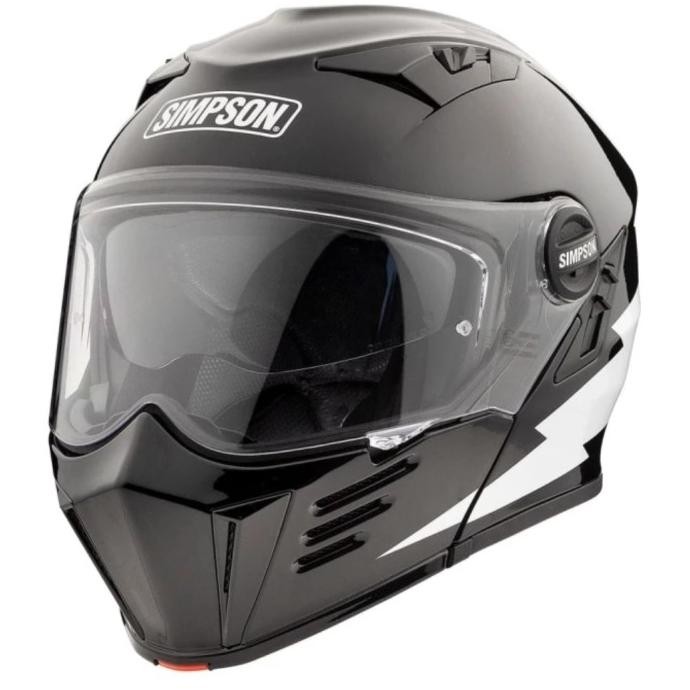 Simpson Modular Bandit Hellfire | Helm Motor Modular Flip Up Simpson Darksome - Asli