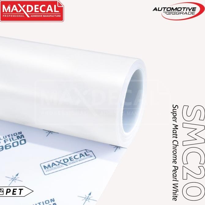 MAXDECAL 9600 SMC20 SUPER MATTE CHROME PEARL WHITE 152 CM CAR WRAP
