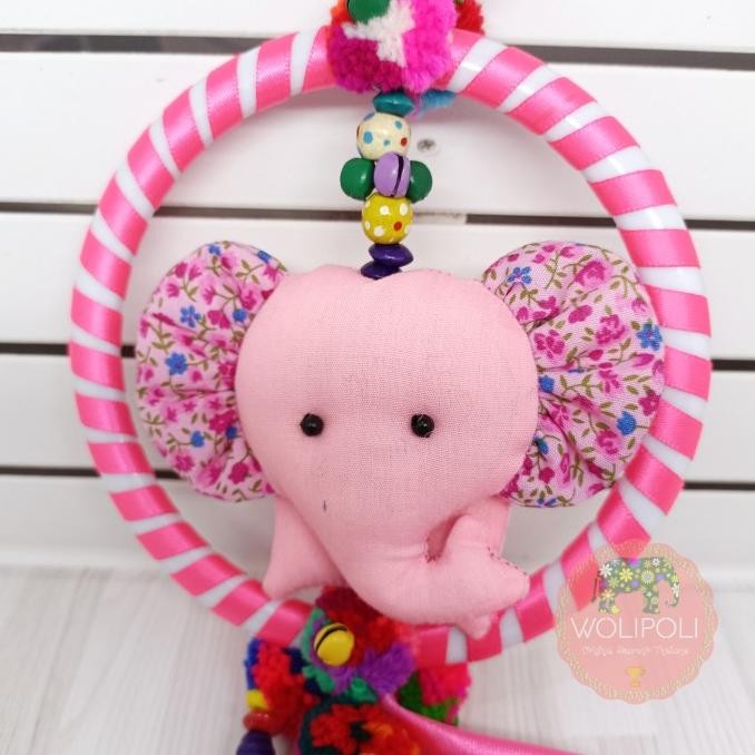 New Pajangan Hiasan Dinding Thailand Gajah Pom Pom