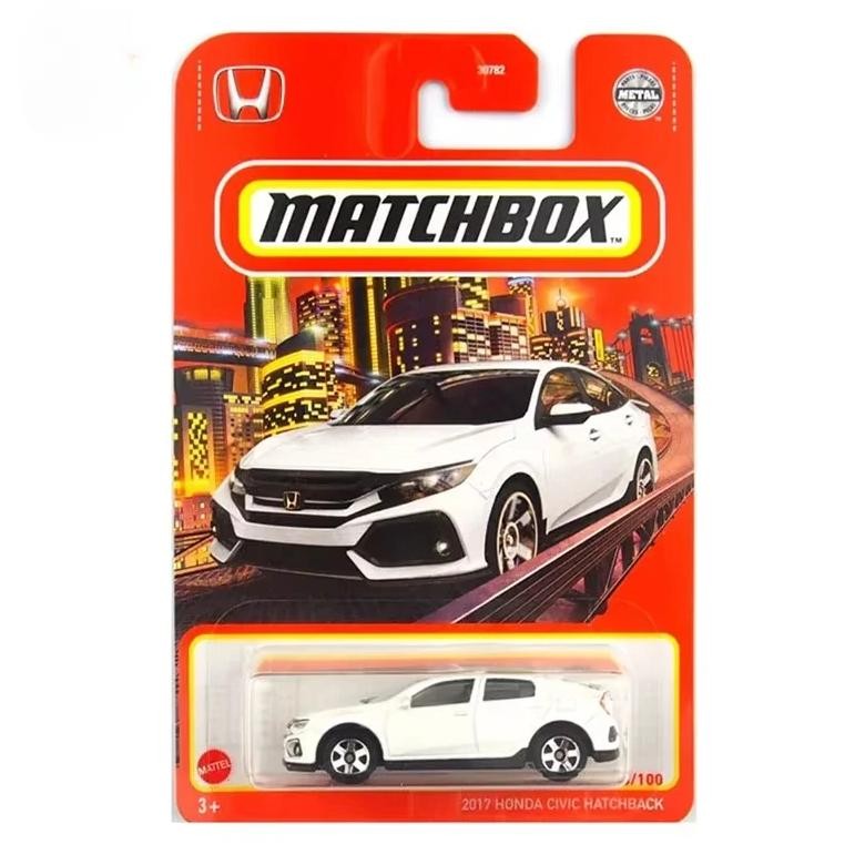 Original Mattel Matchbox Car 1/64 2017 Honda Civic Hatchback 98/100 Diecast Vehicle Model Toys For B