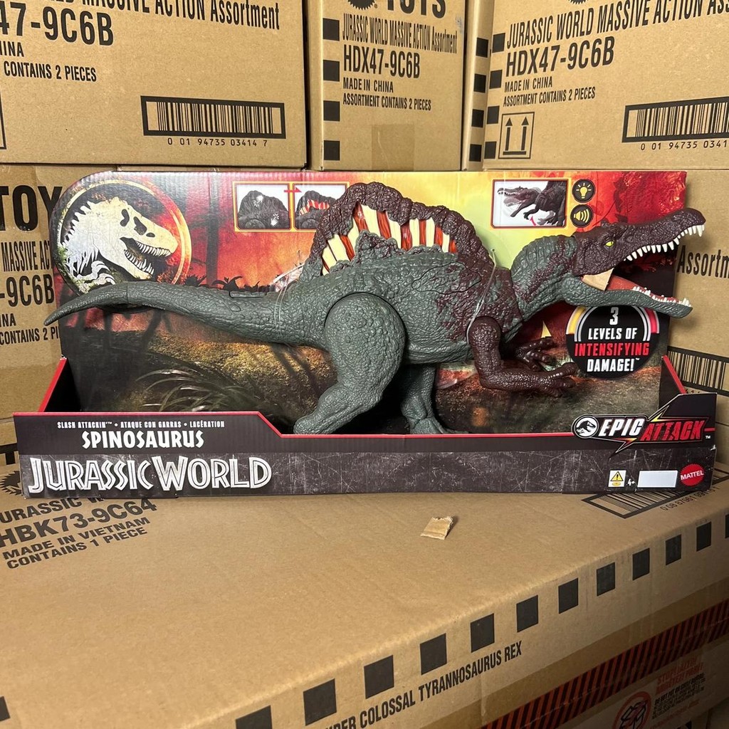 Mattel Jurassic World Epic Attack Slash Attackin Spinosaurus Dinosaur Action Figure Hxf62
