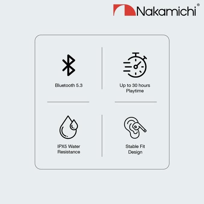 Nakamichi OP TW005 Open Ear Hook True Wireless Bluetooth Earphone TWS