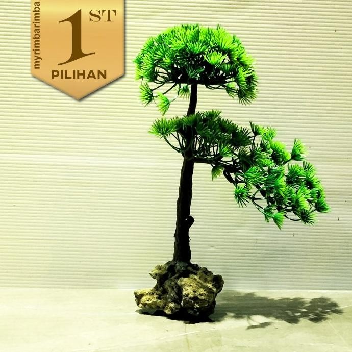 Bonsai Afrika Tanaman Plastik Aquascape Hiasan Aquarium Ikan Hias