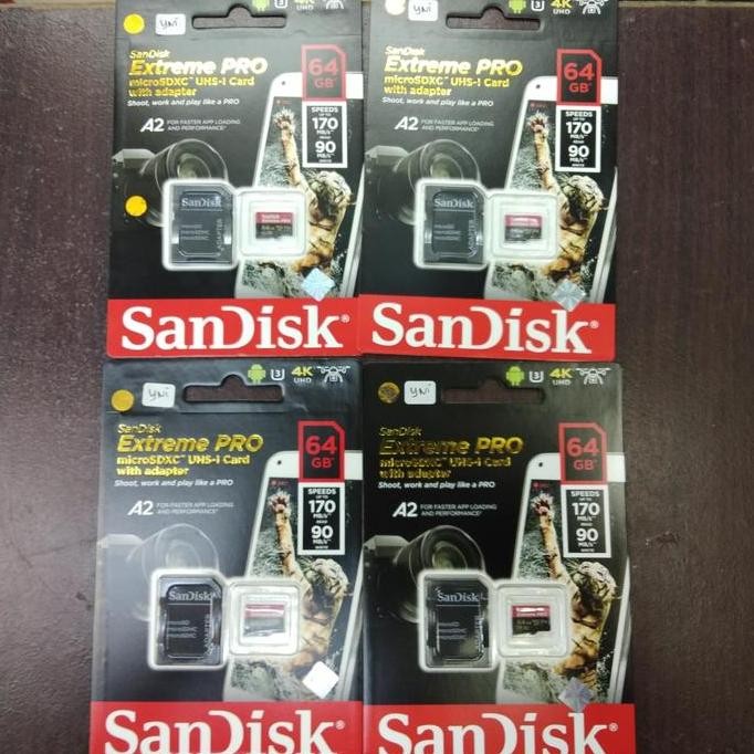 Micro SD HC - SDXC - Sandisk Extreme PRO 64GB (A2) 170MB/s Original