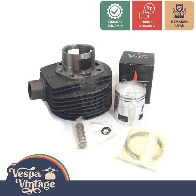 Silinder Cyilinder Blok Px Set Piston Seher Std Vespa Vitalia