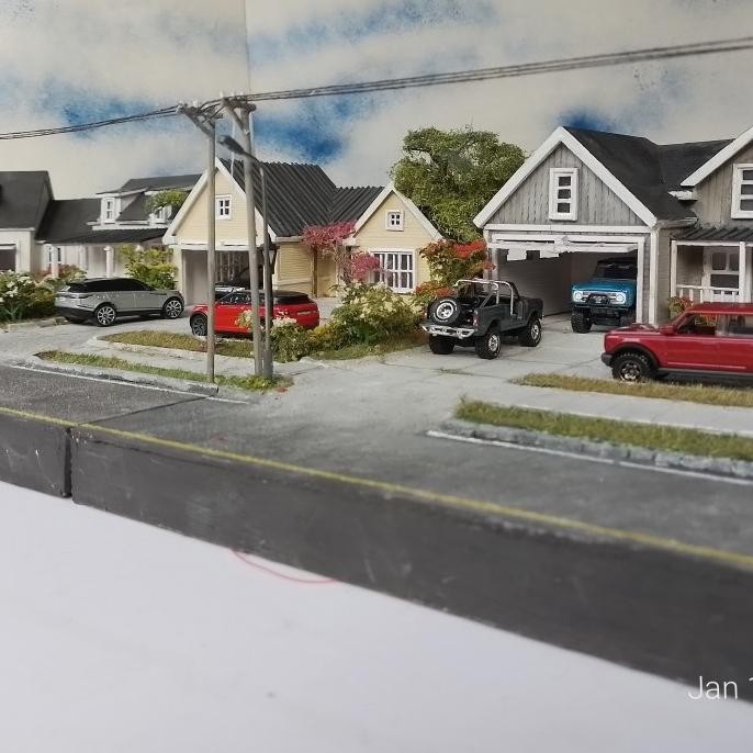 Diorama Rumah American Style: Type-C Hotwheels,Matchbox,Skala 1/64