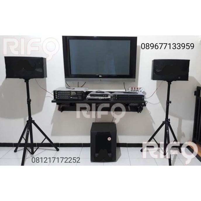 Terlaris 1 Set Sound System Karaoke Terbaik + Ampli + Speaker Subwoofer 12 Inch