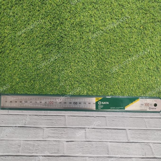 

siap kirim penggaris besi stainless 300 mm 91402 - steel rules 300 mm sata