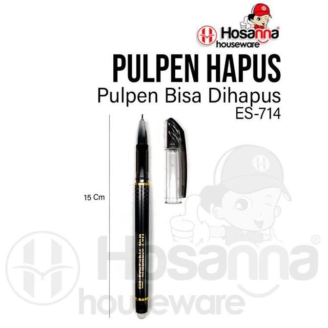 

Tersedia 12Pcs Pulpen Hapus / Erasable Pen / Pulpen Gel Bisa Dihapus Es-714 Hitam Penghapus