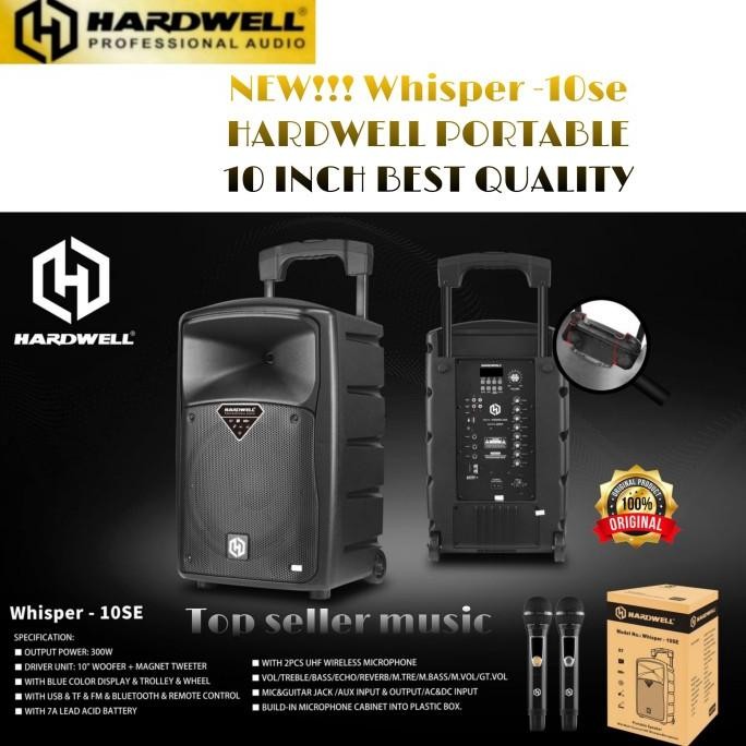 Terlaris Speaker Portable Hardwell 10 Inch Whisper 10Se Resmi Hardwell Wireless