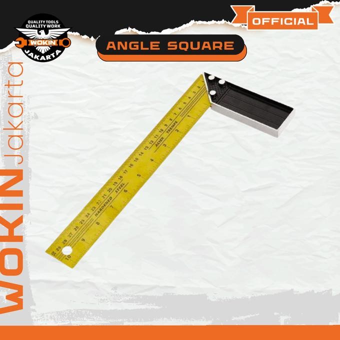 

siap kirim angle square wokin 8 inch | siku tukang wokin 10 inch | penggaris siku wokin 12 inch | pasekon 14" | material mart