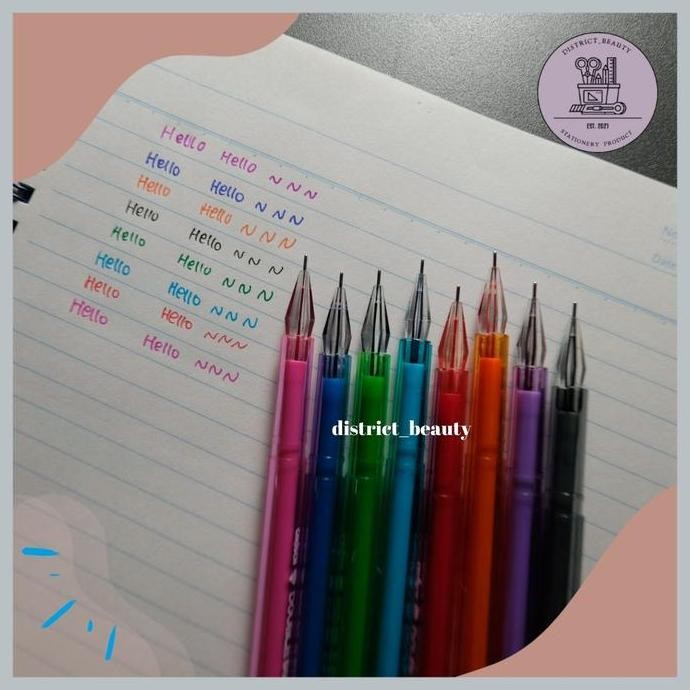 

Tersedia Set Pulpen Warna Warni Isi 8 Pcs Neutral Color Pen Rainbow Pena Gel