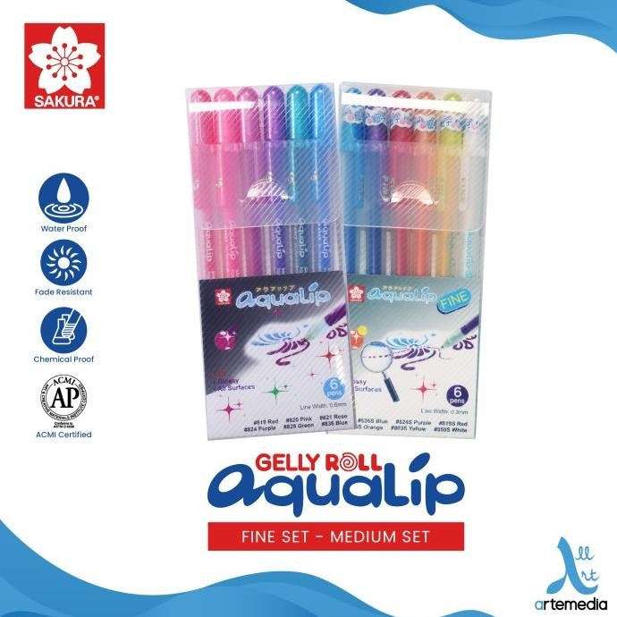

Tersedia Pulpen Warna Timbul Sakura Aqualip 3D Color Set Bolpen