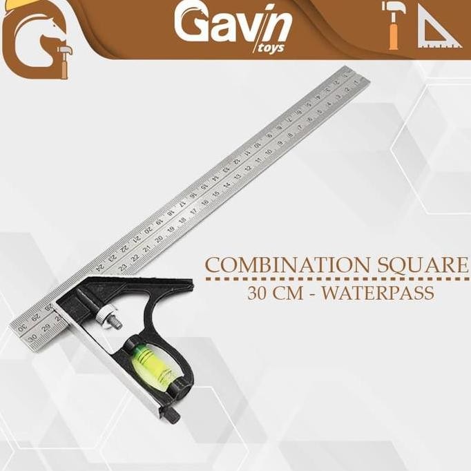 

siap kirim mistar penggaris siku waterpass 30cm combination square alat tukang