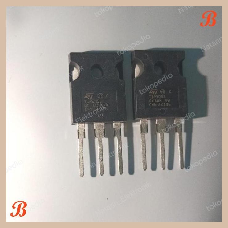 [MRD] 5247 TRANSISTOR TR TIP2955 TIP3055 TIP 2955 3055 ST SET ASLI ORIGINAL